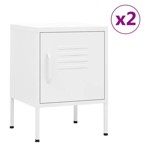 Nightstand steel bedside - steel,
