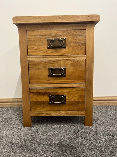 Oak bedside table cabinet - table, –
